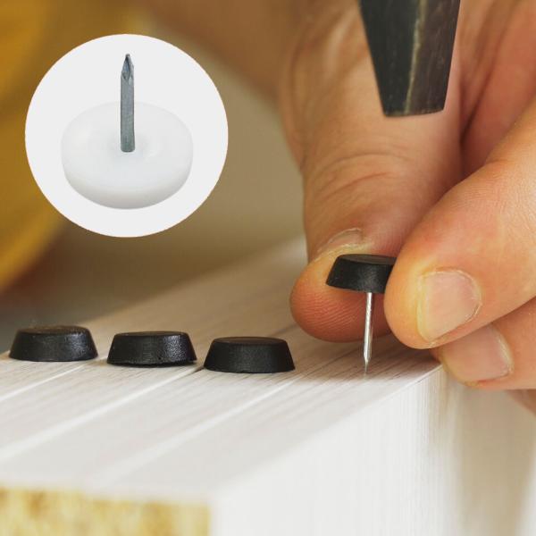 Белая пластиковая мебель Ногтя скользит Долговечная долговечность для мебели ноги