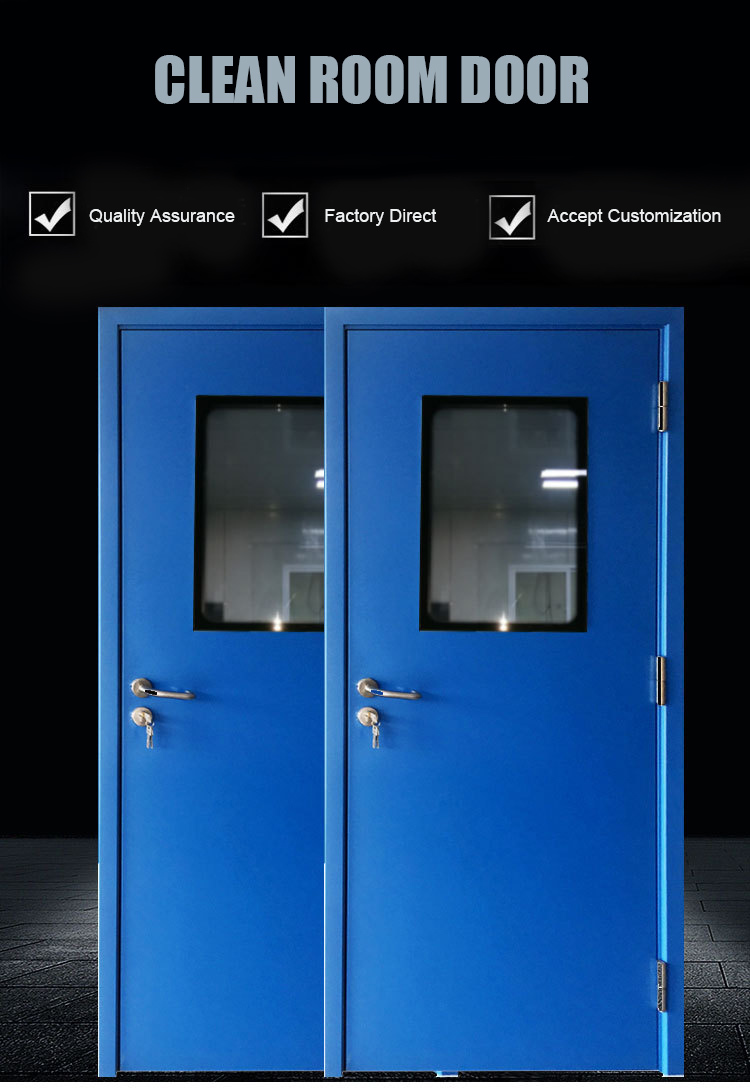 Swing / Sliding Cleanrooms Doors Smooth Surface Hygienic Design Custom SIze