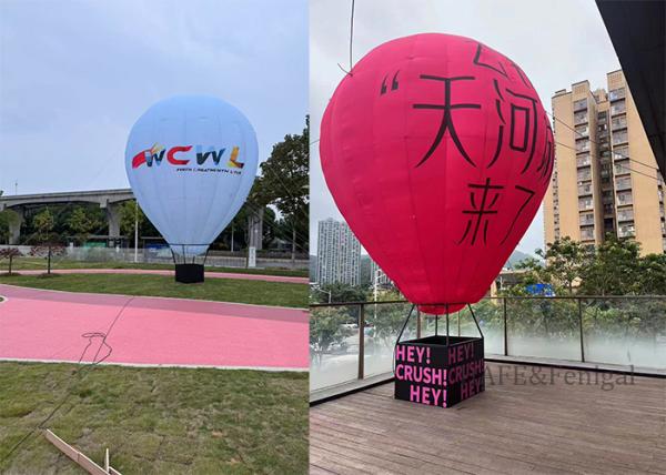 Globo publicitario con forma de globo aerostático personalizado de 3,5 m (12 pies) Inflado continuo