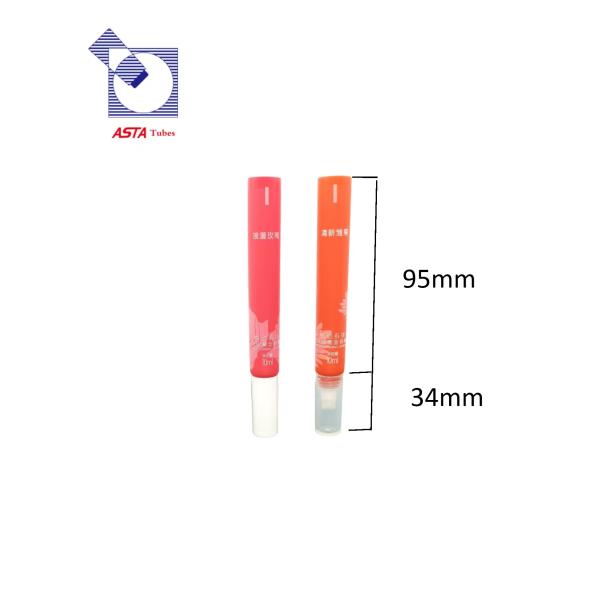 10ml D15mm Velvet Shining Lipstick Tube Packaging With Flocking Applicator Makeup Packaging Sponge Blusher Concealer Applicator