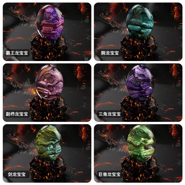 DIY crystal dropper egg shaped dragon egg baby flame rock night light base mirror silicone mold