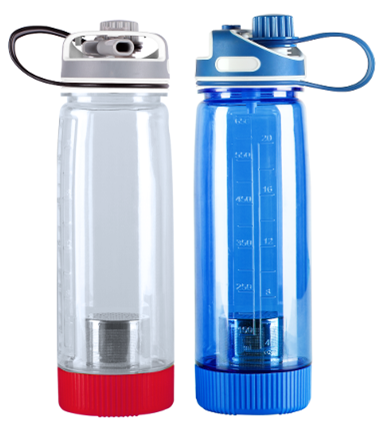 high quality Water Bottles with Tea Strainers and portable handle
