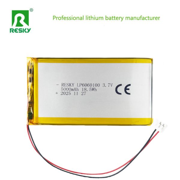 Rechargeable Lithium Battery 6060100 3.7v 5000mAh 18.5wh Power Li-polymer Battery Pack