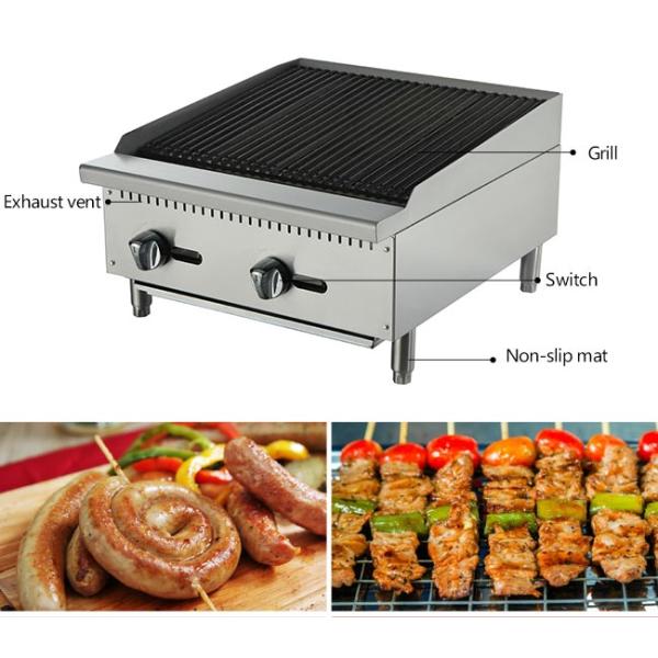 Gas LPG 2800Pa 1.2kg/H Commercial Kitchen Cooking Equipment