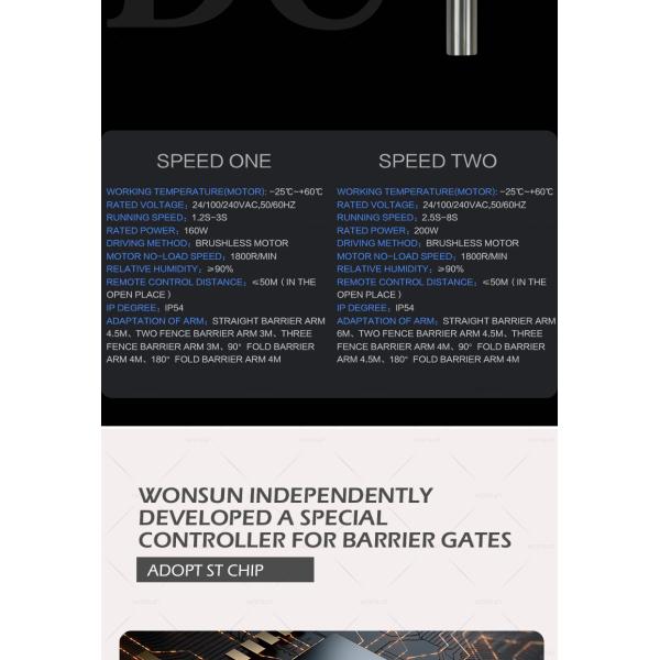 Заграждения 24V ворот 8m барьера стоянки OEM мотор DC автоматического безщеточный для серий автостоянки