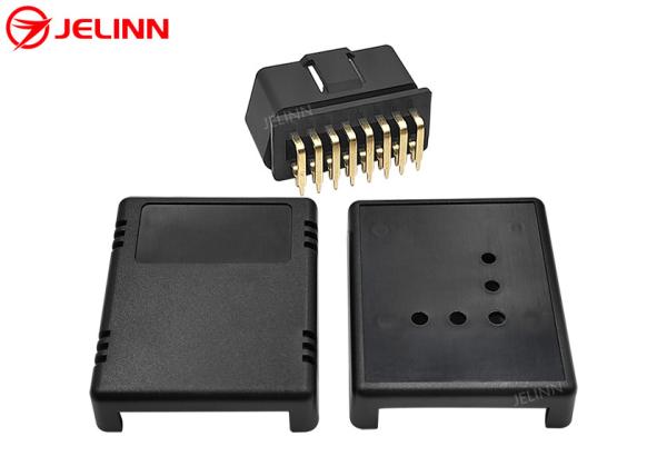 OBD2 Plastic Case OBD 2 Housing OBDII Cover and Male Plug With 90 Degree Right Angle Pin
