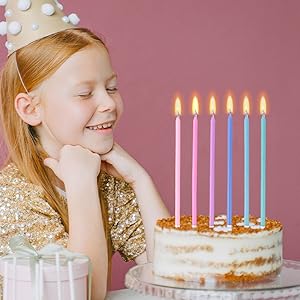 Rainbow Birthday Candles - Colorful Birthday Candle Cake Candles Cupcake Candles For Birthday, Wedding & Lucky