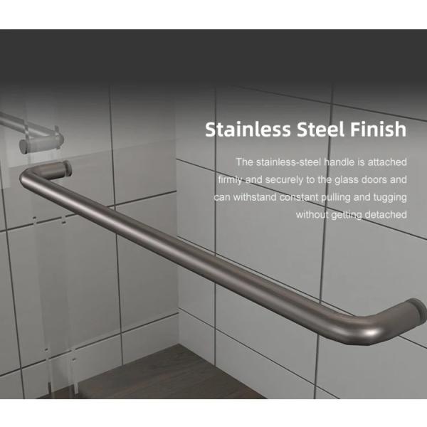 90cm Luxury One Piece Rose Gold Stainless Steel Shower Enclosure with Tempered Glass