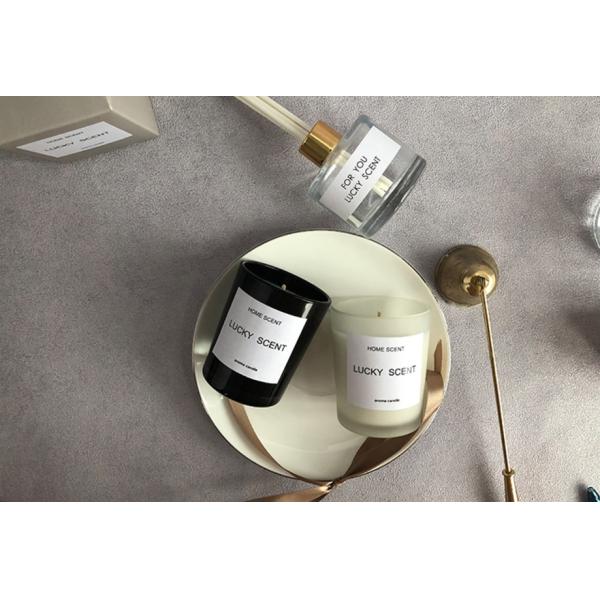 Customized Fragrance Unique Jar Candles Glass Candle Jars 6 * 6.5cm Candle Size