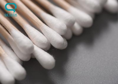 Cotonetes de algodão longos estéreis, cotonetes de algodão do quarto desinfetado com vara de bambu