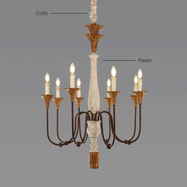 Mexican black wrought iron candle chandelier for home lighting(WH-CI-27)