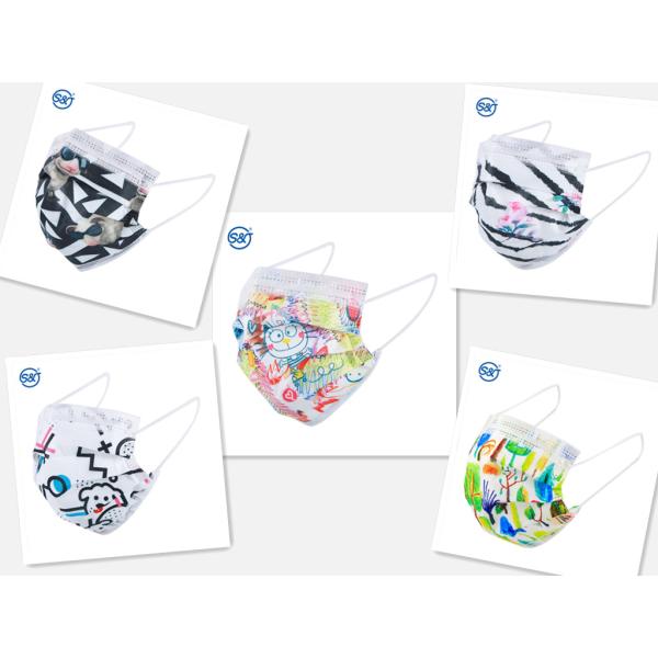 Disposable 3-ply Kids Face Mask Medical Surgical Clinic Office Dental Food Daily Use Cute Cartoon Patterns