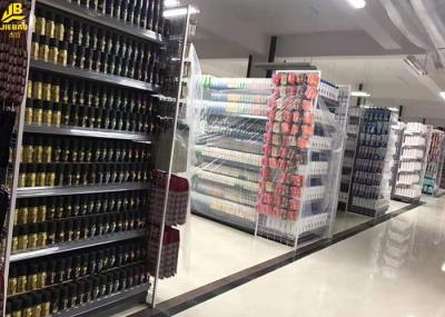 Heavy Duty Supermarket Shelving Base Foot With Adjusting Screw 1.8M High Dark Gray