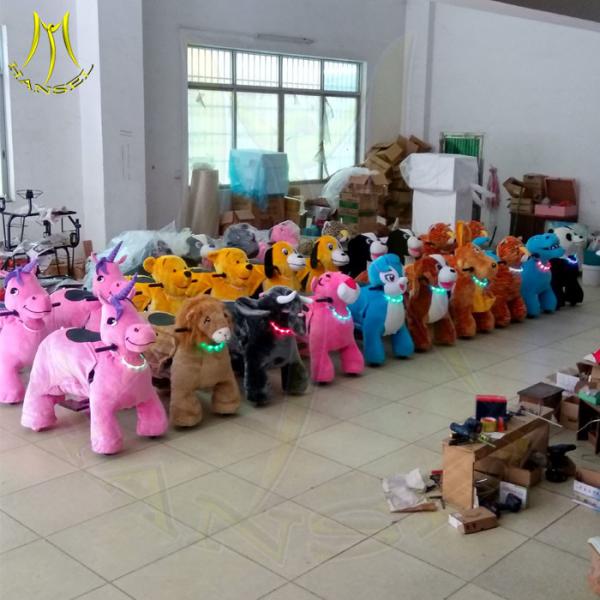 Hansel coin operated horse ride motorized riding toys rohs standard luck cow electric motorized scooter with rich toys