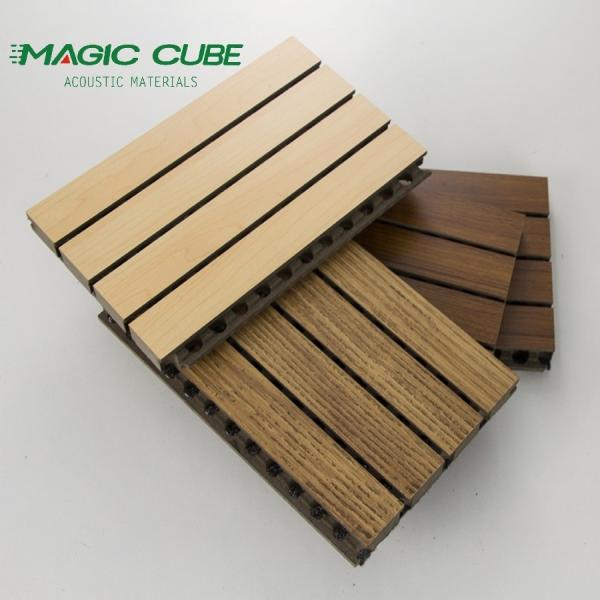 Factory Sound Proof  MDF Auditorium Sound wooden grooved acoustic wall panel