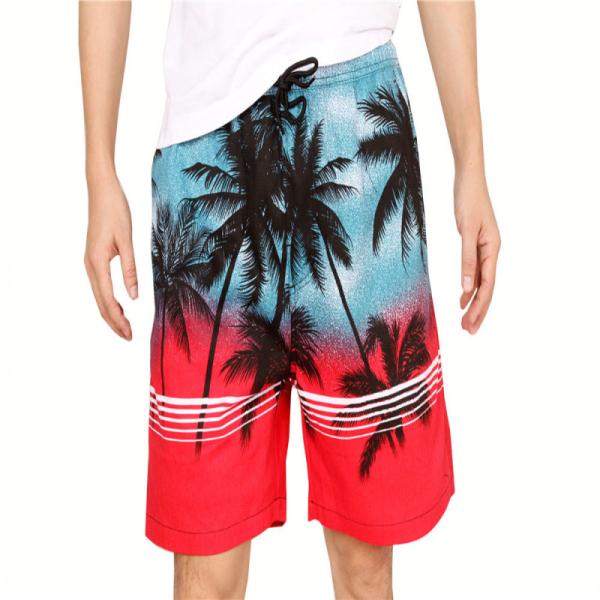 100% Cotton Mens Printed Cotton Shorts Floral Cotton Shorts