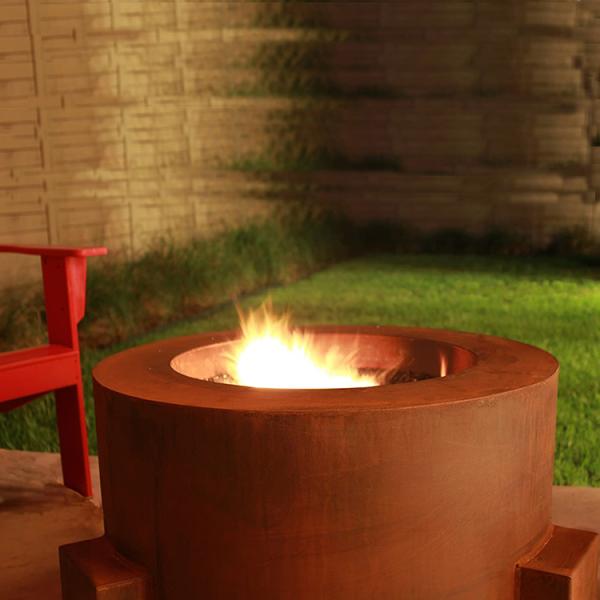 91cm outdoor Corten Steel Fire Table 2.9ft Custom Wood Burning Fire Pit