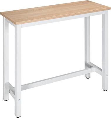 Dining Table Kitchen Table Metal Frame Industrial Design Easy Assembly Oak White