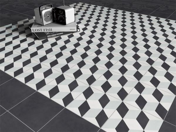20x20cm Black Gray Ceramic Rustic Tile for Indoor Floor