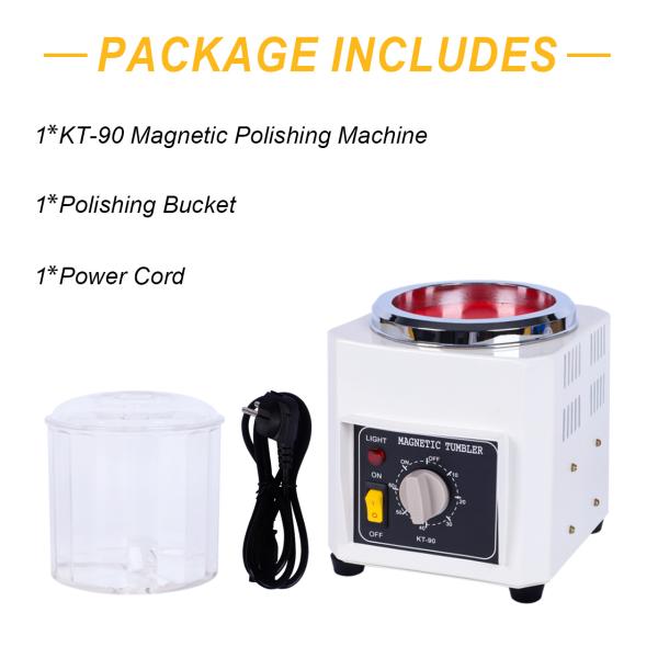 KT-90 Magnetic Tumbler Polishing Machine For Jewelry Gold Silver