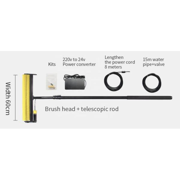 Руководство выхода щетки робота фотовольтайческой панели солнечных батарей роторное очищая поворачивая электрическую воду/сухой ролик