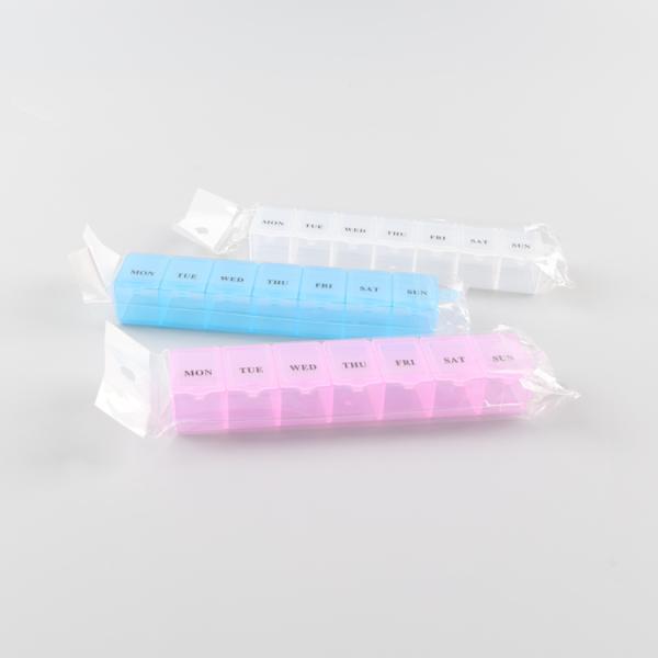 PP Portable Long Plastic Pill Box Pharmacy With Hat Аптека коробки таблетки ПП портативная длинная пластиковая с коробкой таблетки шляпы милой