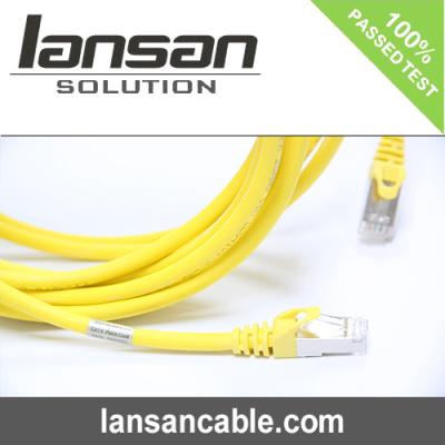 Mylar Al Cat6A Patch Cord  24AWG BC RJ45 Round FM PE FTP Network Cable