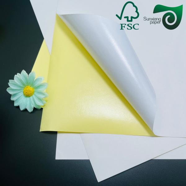 FSC 80gsm 90gsm One Side Coated Beverage Bottle Label Paper For Printing 37 23