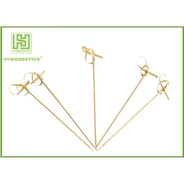 100% Natural Bamboo BBQ Sticks Bamboo Looped Skewers With Logo Printed