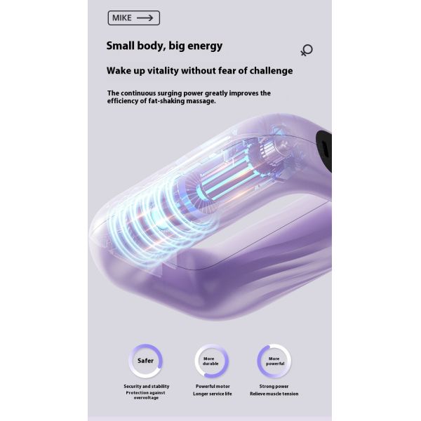 Electric Muscle Massager with 5 Speeds and 3 Modes Hands-Free Strap for Full-body Massage Portable Fascia Massager
