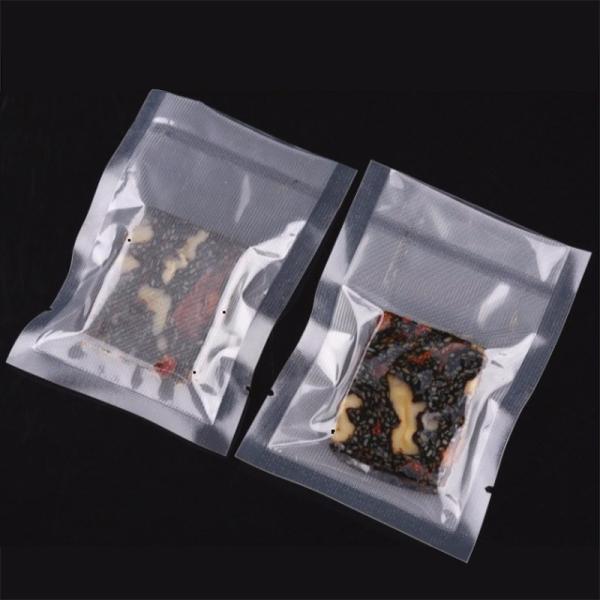 Sacos de embalagem de textura personalizada Sacos de vedação de vácuo de plástico transparente de nylon em relevo