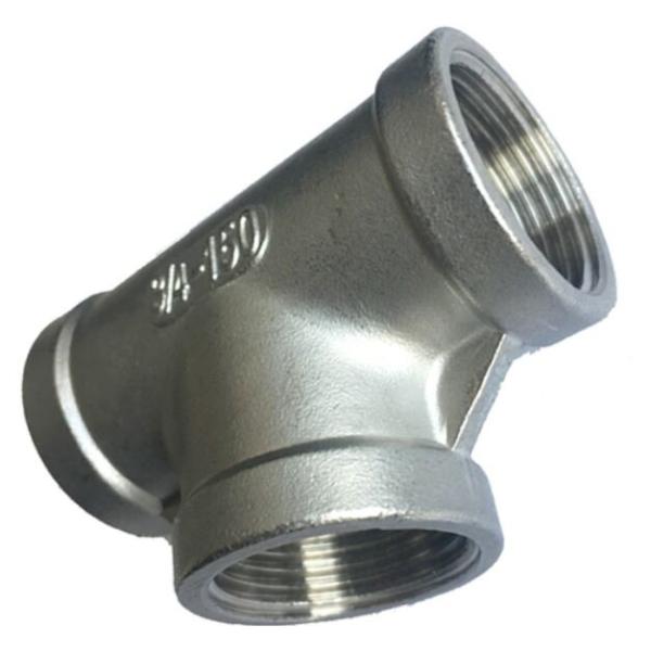 Stainless Steel Pipe Fitting  Tee with 1.4408 BSP Threaded from 1/2 Inch to 4  Inch