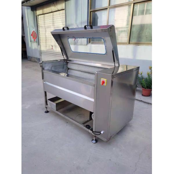 Brush Potato Washing Peeling Machine 300-500kg/H Output