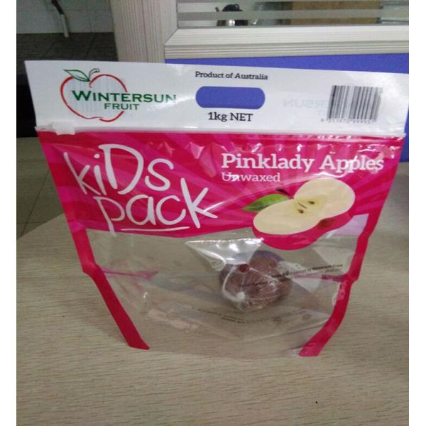 Transparent Fruit Plastic Bag Zipper Packaging Food Grade For Vegetables