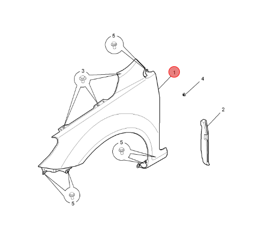 OE No 10171950 Правая передняя листовая пластина для MG/GT 100X80X15 см