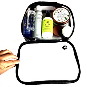 Makeup Bag Cosmetic Bag Travel Toiletry Bag Waterproof Makeup Zipper Portable Transparent Pouch Set - Black, bagease pac