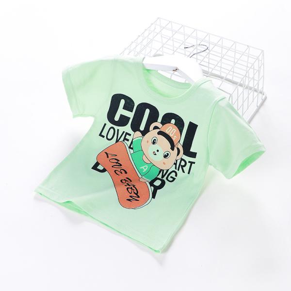 Girls Pattern 1.2M Children Loose Short Sleeve Shirt Cartoon Printed Tshirt For Girls