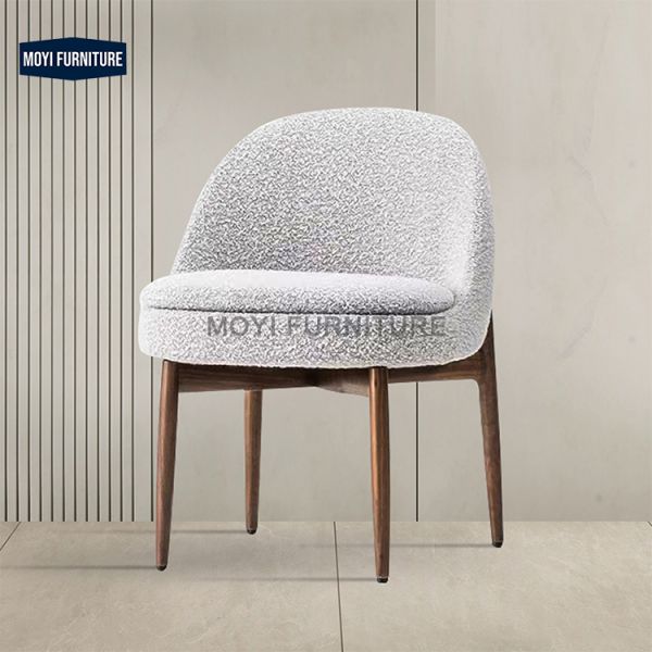 Dining Room Furniture Wood Leg Dining Chair Fabric Seat and Back Contemporary Seating Options