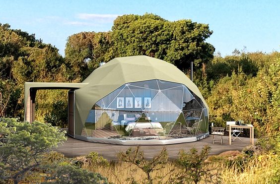 Water Proof Wedding Party Tent Heavy Duty Dome Tent With Durable Glass Door