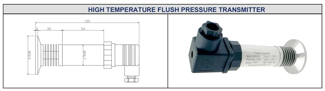 BP93420-IQT Sanitary Pressure Transmitter for Liquid Flush Level Sensor Transducer