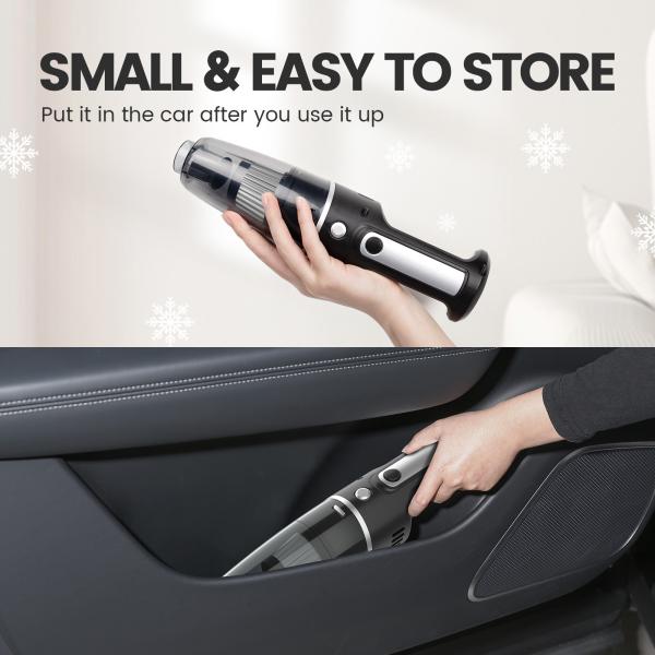 12V Mini Portable Handheld Vacuum Cleaner for Car Wash Cleaning YANTU V01S Cyclone Wired