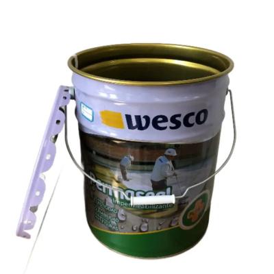 Round Customized Metal Paint Pailwith Metal Handle For Industrial Applications