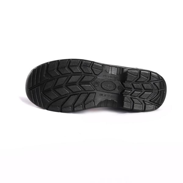 Embossed Cow Leather Mesh Upper Sole Ultimate Protection Brand Non Slip Safety Shoes