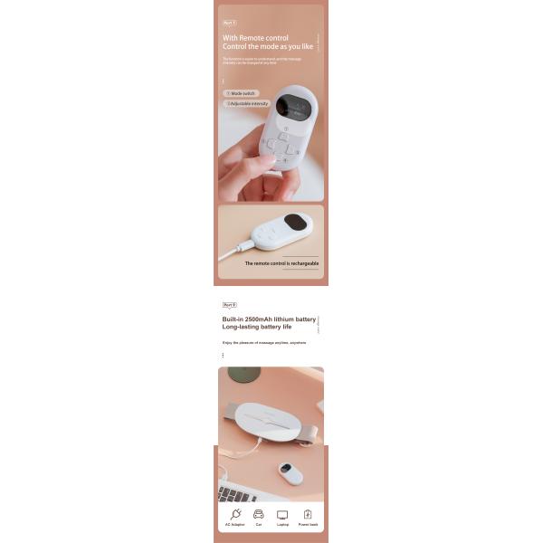 Remote Hot Abdominal Compress Massage Home Office Voice Medical Device Physiotherapy Support Belt Wireless Body Massager Belt