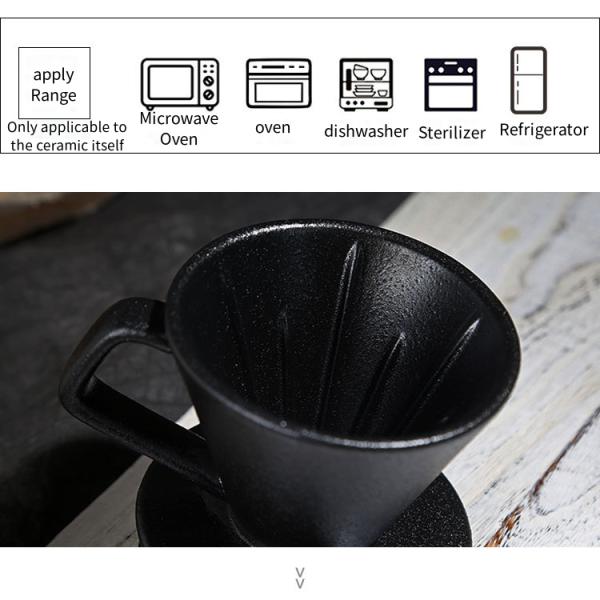 Classic Design Ceramic Coffee Maker with Porcelain Mug and Custom Pour over Dripper Set