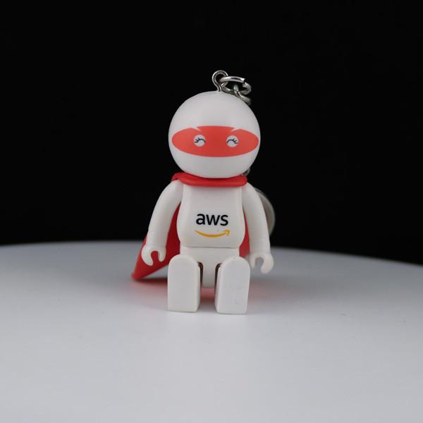 Non Phthalate PVC Promotional Plastic Keychain 5cm Hight For Gift