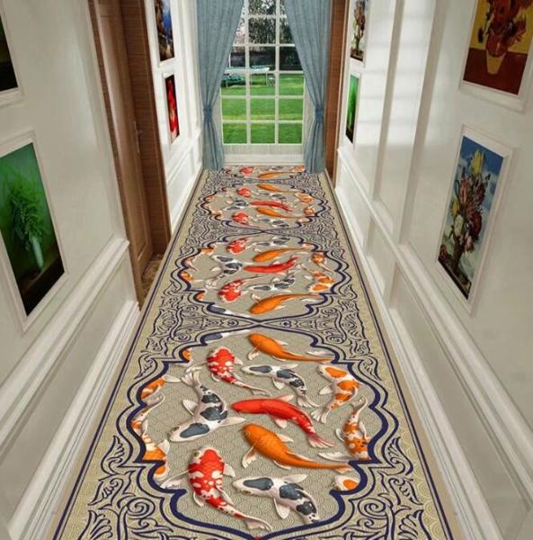 Polyester Fiber Commercial Floor Mat Entrance Corridor Stairway Hotel Large Mat