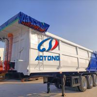 30000 kg Carga útil máxima Semi-reboque de inclinação traseira para transporte de construção pesado