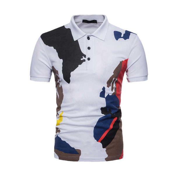 Multipurpose Practical Polo Shirts Mens , Multicolor Sublimation Poloshirt Design