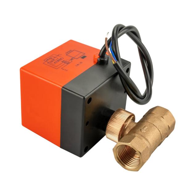 DN40 2 Way Excellence Quality Thread Electric Actuator Brass Ball  Electric Valve